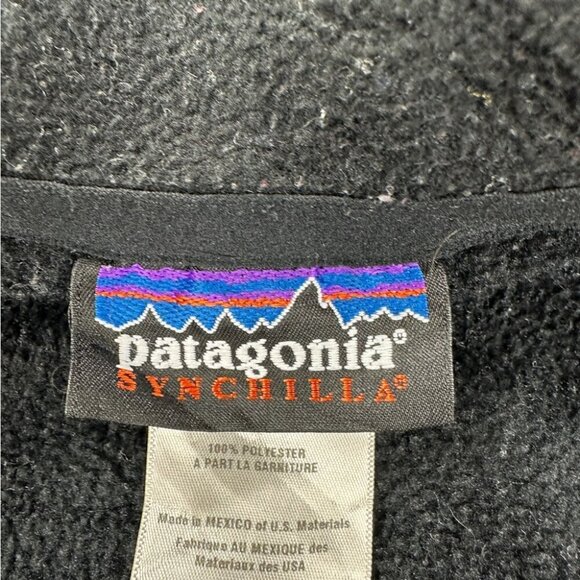 Patagonia Synchilla Men's Size Medium Black Vest Jacket Style Number 11408 - Picture 4 of 14